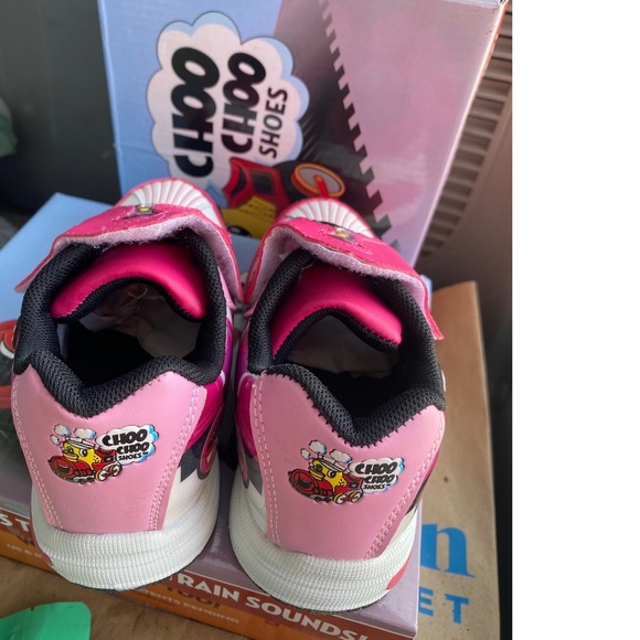 Choo Choo Shoes Pink Train sound Light Up Sound Toddler Girls Shoes Size 10 - Picture 5 of 10
